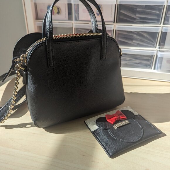 NWOT Kate Spade Minnie Mouse Mini Maisie Crossbody + NWT Bow Card Holder BUNDLE - Picture 7 of 12